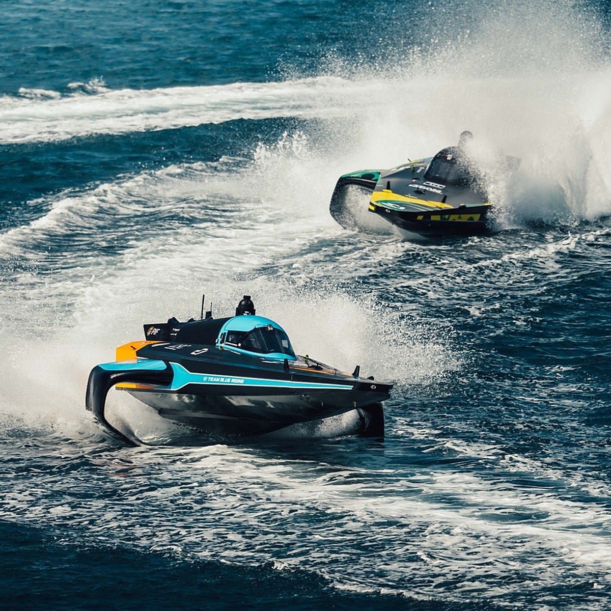 Raceboats on the water