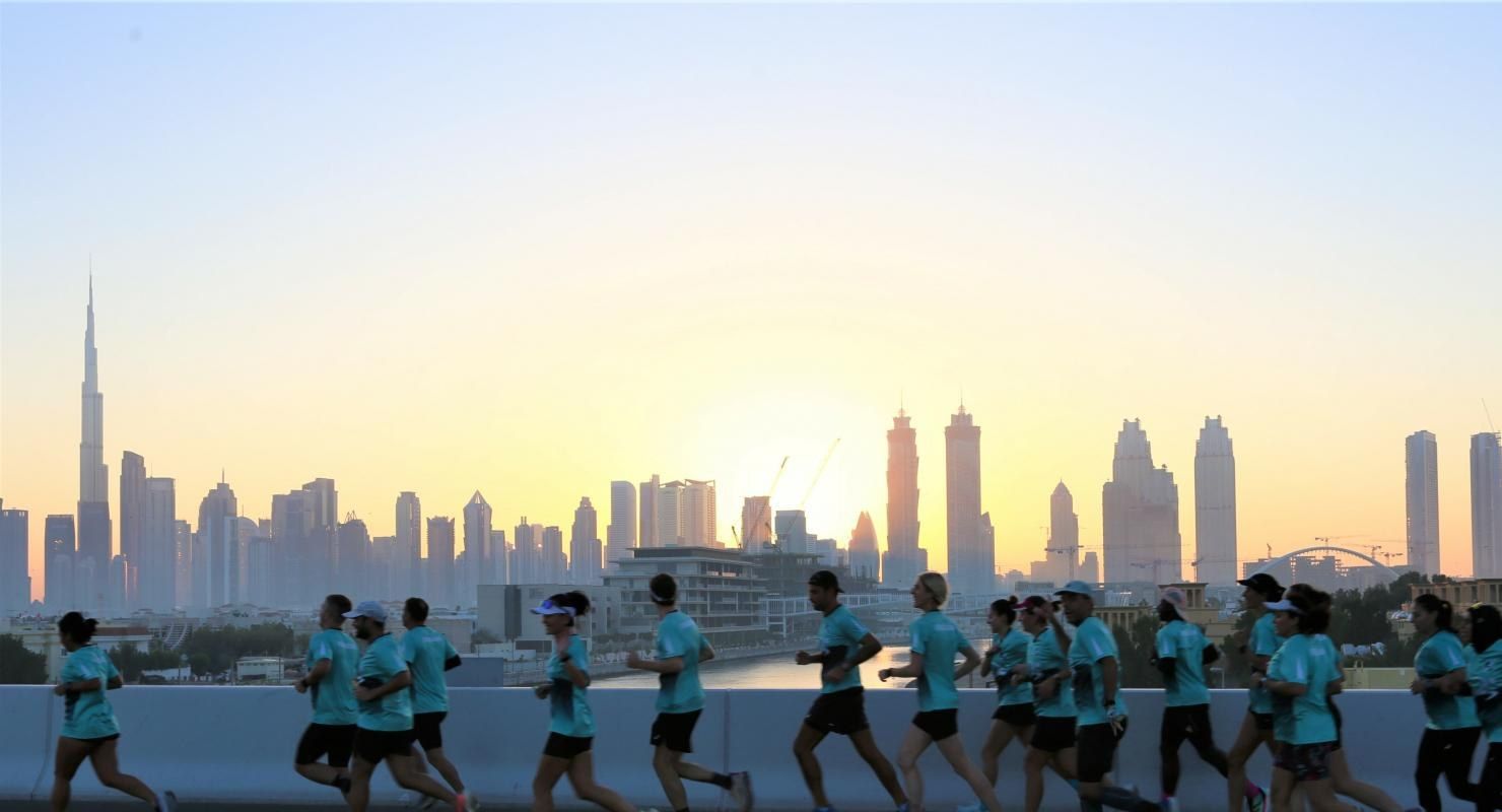 Runners at dawn